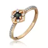 Кольцо из красного золота с сапфиром и бриллиантами 01-1443-00-105-1110-30 Platina Jewelry
