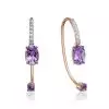 Серьги из красного золота с аметистами 02-4365-00-225-1110-57 Platina Jewelry