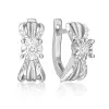 Серьги с английским замком из белого золота с бриллиантами 02-5213-00-101-1120 Platina Jewelry