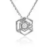 Подвеска из белого золота с фианитом 03-3059-00-401-1120-66 Platina Jewelry
