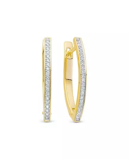 Серьги из желтого золота ЛЕТО c бриллиантами 212-2300