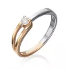 Кольцо из комбинированного золота с бриллиантом 01-0441-00-101-1111-30 Platina Jewelry