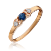 Кольцо из красного золота с сапфиром и бриллиантами 01-0471-00-105-1110-30 Platina Jewelry