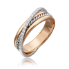 Кольцо из комбинированного золота с бриллиантами 01-5270-00-101-1111-30 Platina Jewelry