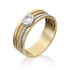 Кольцо из комбинированного золота с фианитом 01-5347-00-501-1121-38 Platina Jewelry