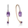 Серьги из красного золота с аметистами 02-4365-00-225-1110-57 Platina Jewelry