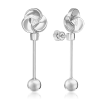 Серьги-пусеты из белого золота с бриллиантами 02-5012-00-101-1120 Platina Jewelry