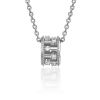Подвеска-бегунок из белого золота с фианитами 03-3066-00-401-1120-65 Platina Jewelry