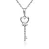 Подвеска «Ключ» из белого золота с фианитами 03-3141-00-401-1120-03 Platina Jewelry