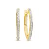 Серьги из желтого золота ЛЕТО c бриллиантами 212-2300