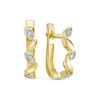 Серьги из желтого золота ЛЕТО c бриллиантами 685-2300