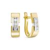 Серьги из желтого золота ЛЕТО c бриллиантами 688-2300