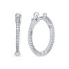 Серьги из белого золота ЛЕТО c бриллиантами 549-2200