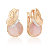 Серьги с английским замком из красного золота 02-5458-00-752-1110 Platina Jewelry