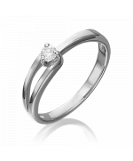 Кольцо из белого золота с бриллиантом 01-0442-00-101-1120-30 Platina Jewelry