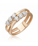 Кольцо из комбинированного золота с бриллиантами 01-5770-00-101-1111 Platina Jewelry