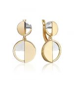 Серьги с английским замком из комбинированного золота 02-5052-00-000-1121 Platina Jewelry