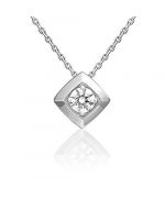 Подвеска-бегунок из белого золота с фианитом 03-0309-00-501-1120-38 Platina Jewelry