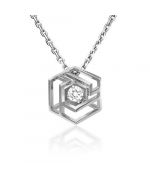 Подвеска из белого золота с фианитом 03-3059-00-401-1120-66 Platina Jewelry