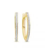 Серьги из желтого золота ЛЕТО c бриллиантами 212-2300