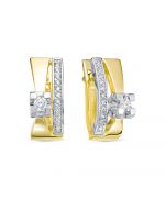 Серьги из желтого золота ЛЕТО c бриллиантами 462-2320
