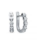 Серьги из белого золота ЛЕТО c бриллиантами 567-2200