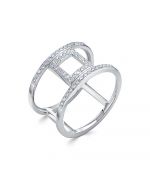 Кольцо из белого золота ЛЕТО 616-1200 c бриллиантами