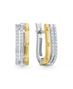 Серьги из белого и желтого золота ЛЕТО c бриллиантами 781-2230