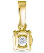 Подвеска из желтого золота ЛЕТО c бриллиантом 770-3300