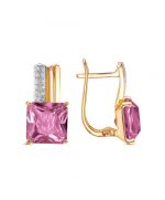 Золотые серьги 21804521 Granat