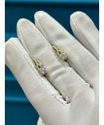 Золотые серьги 21802834 Granat