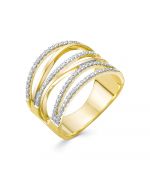 Кольцо из желтого золота ЛЕТО 731-1300 c бриллиантами