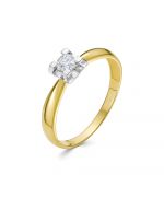 Кольцо из желтого золота ЛЕТО 757-1300 c бриллиантами