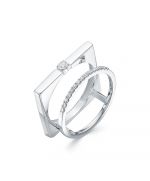 Кольцо из белого золота ЛЕТО 763-1200 c бриллиантами