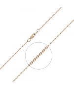 Цепь из красного золота (плетение якорное бриллиантовое) 21-0803-040-1110-17 Platina Jewelry