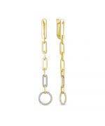Серьги из желтого золота ЛЕТО c бриллиантами 870-2300
