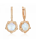 Серьги с английским замком из красного золота 02-5454-00-744-1110 Platina Jewelry