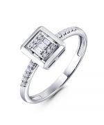 Кольцо из белого золота ЛЕТО 1173-1200 c бриллиантами