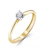 Кольцо из желтого золота ЛЕТО 1265-13203 с бриллиантами