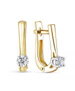 Серьги из желтого золота ЛЕТО c бриллиантами 1265-23203