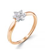 Кольцо из желтого золота ЛЕТО 1267-13202 с бриллиантами