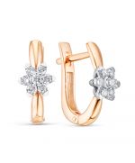 Серьги из желтого золота ЛЕТО c бриллиантами 1267-23202