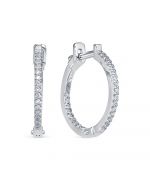 Серьги из белого золота ЛЕТО c бриллиантами 549-2200