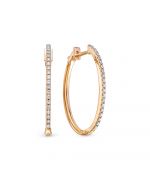 Серьги из красного золота ЛЕТО c бриллиантами 573-2100