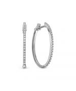 Серьги из белого золота ЛЕТО c бриллиантами 573-2200