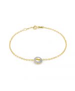 Браслет из желтого золота ЛЕТО c бриллиантами 633-4300