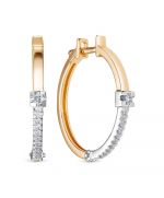 Серьги из белого и желтого золота ЛЕТО c бриллиантами 882-2300