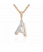 Подвеска из комбинированного золота с фианитами 03-3418-А-401-1121 Platina Jewelry