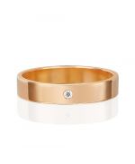 Обручальное кольцо из красного золота с бриллиантом 01-1127-00-101-1110-30 Platina Jewelry