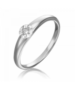 Кольцо из белого золота с бриллиантом 01-1510-00-101-1120-30 Platina Jewelry